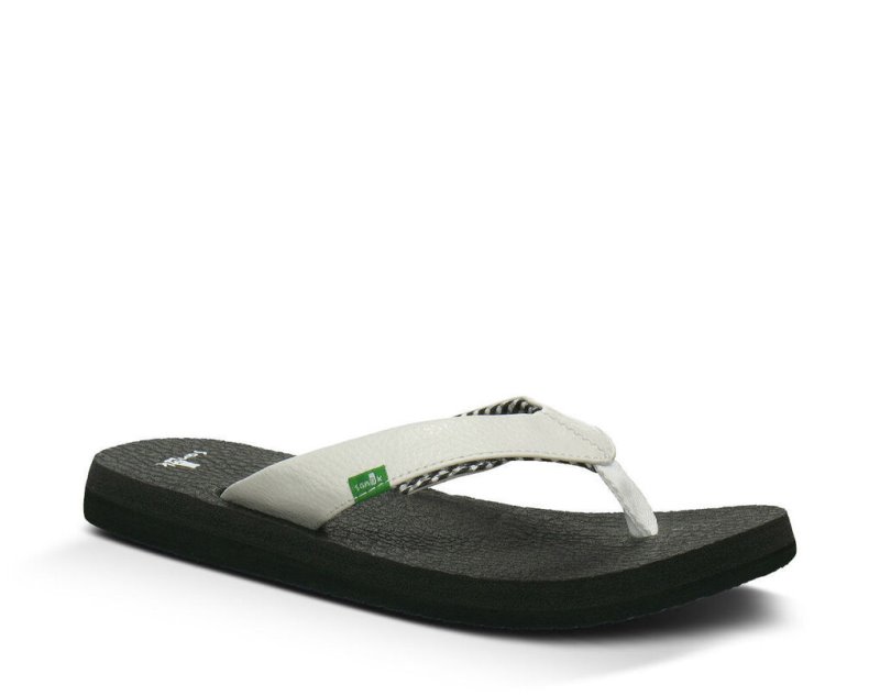 Sanuk Yoga Mat Women's Flip Flops White | Canada 53SGL